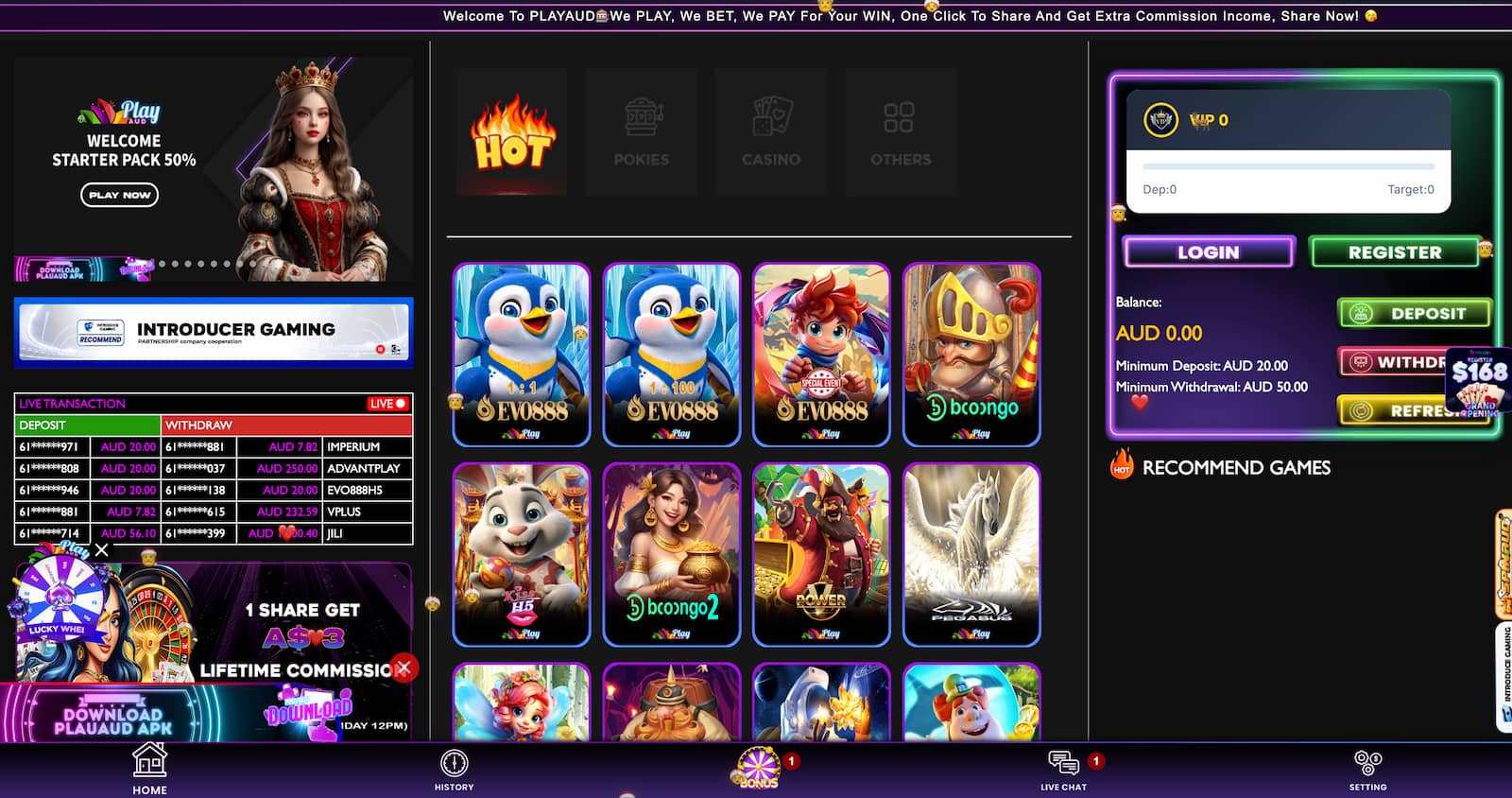 Play Aud Casino